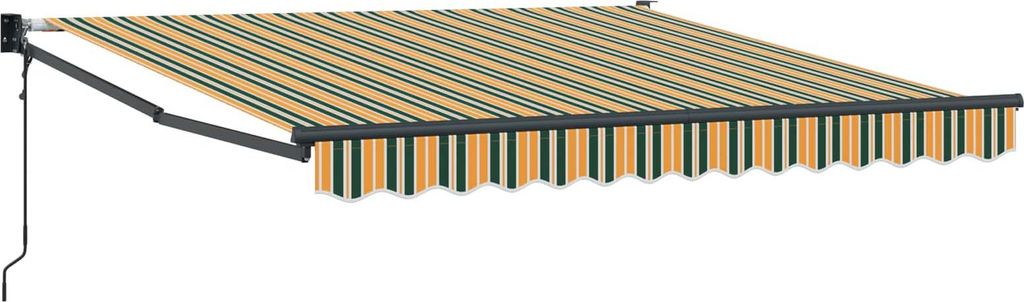 vidaXL Markise Grün und Gelb 300 x 250 x 165 cm Polyester