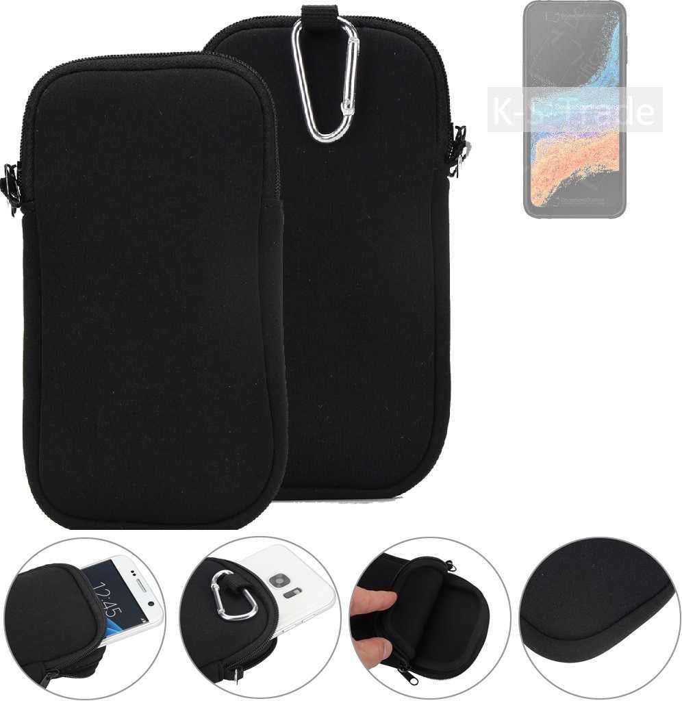 K-S-Trade Neopren-Hülle Handyhülle kompatibel mit Samsung Galaxy XCover6 Pro Schutzhülle Neoprenhülle Sleeve Schutz-Hülle Gürtel Tasche Case