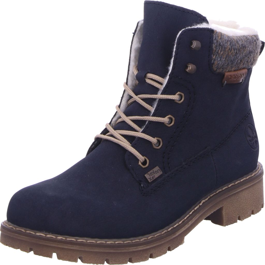 Schuh Rieker Boots Hellblau Schuh Rieker Winterboots Blau Boots