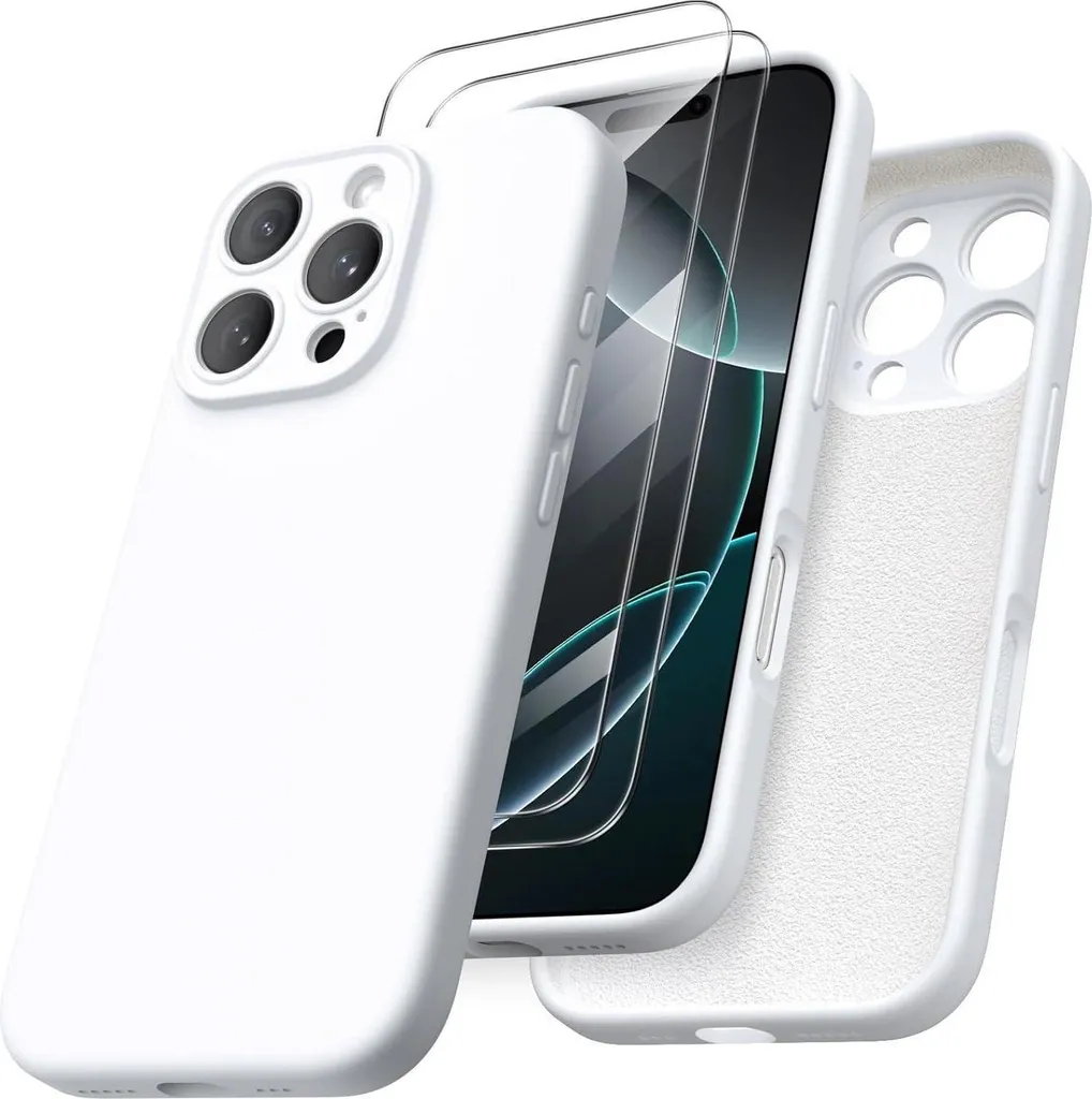 Custodia ORNARTO per iPhone 16 Pro con protezione della fotocamera e 2 pellicole protettive
