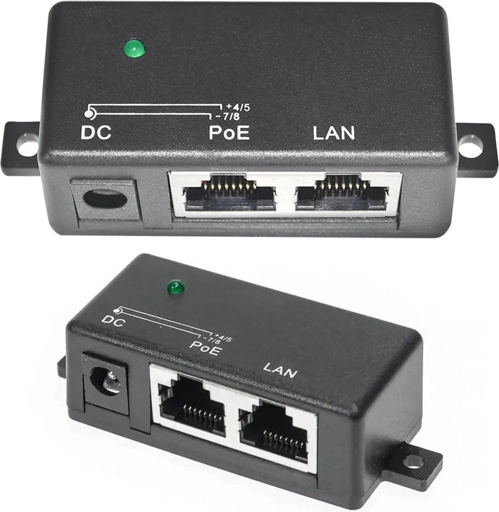 Extralink 1 Port PoE Injektor Passiv Fast Ethernet LED Produktbild 