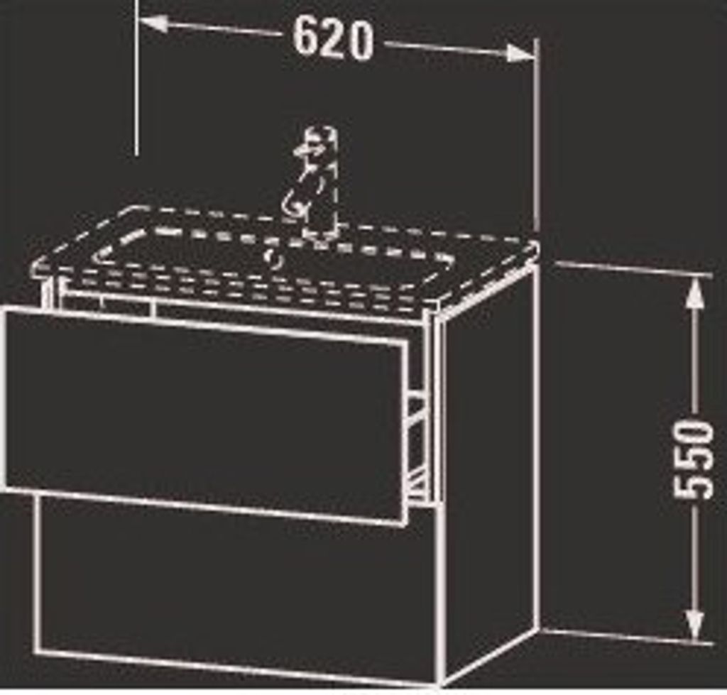 Duravit LC625605555 LC WTU WH Cp 620x391x550 Ei