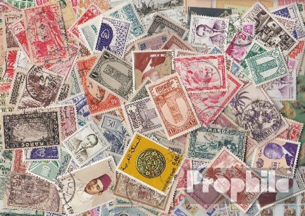 Briefmarken Marokko 100 verschiedene Marken