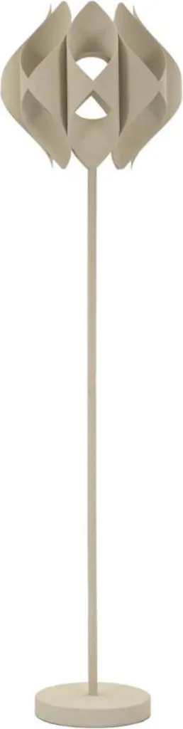 Lampadaire Terra 155 cm Métal Beige - Solution Éclairage Gain de Place