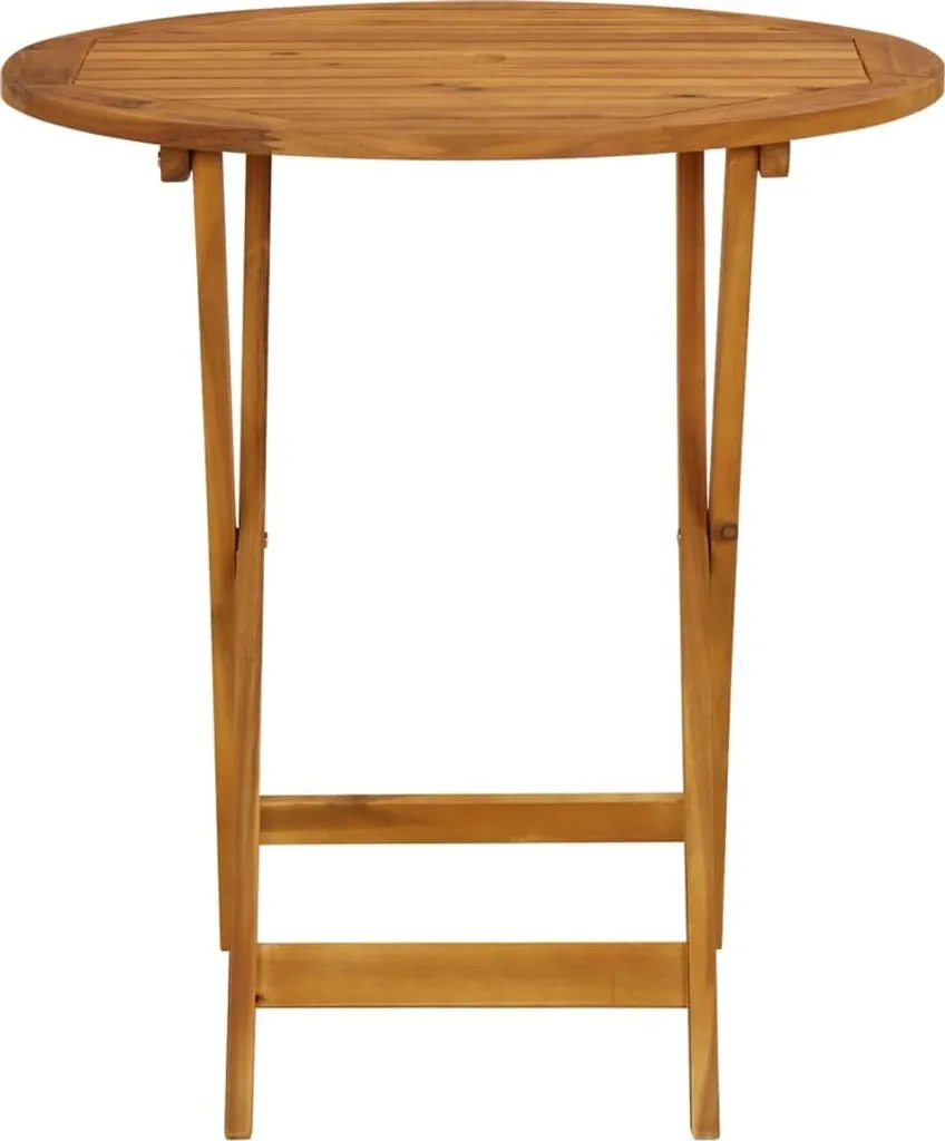 SYFAX™ Tavolo da Giardino Pieghevole 70 cm in Massello di Acacia - 3