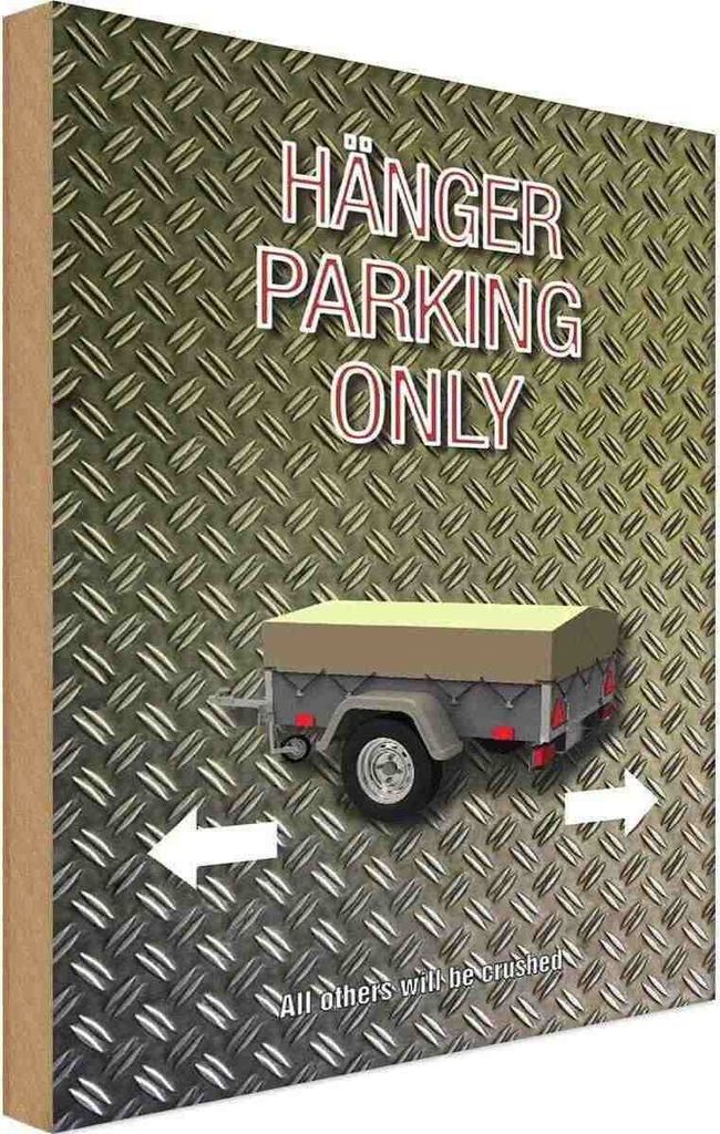 vianmo Holzschild 30x20 cm Hänger parking only Parkplatzschild