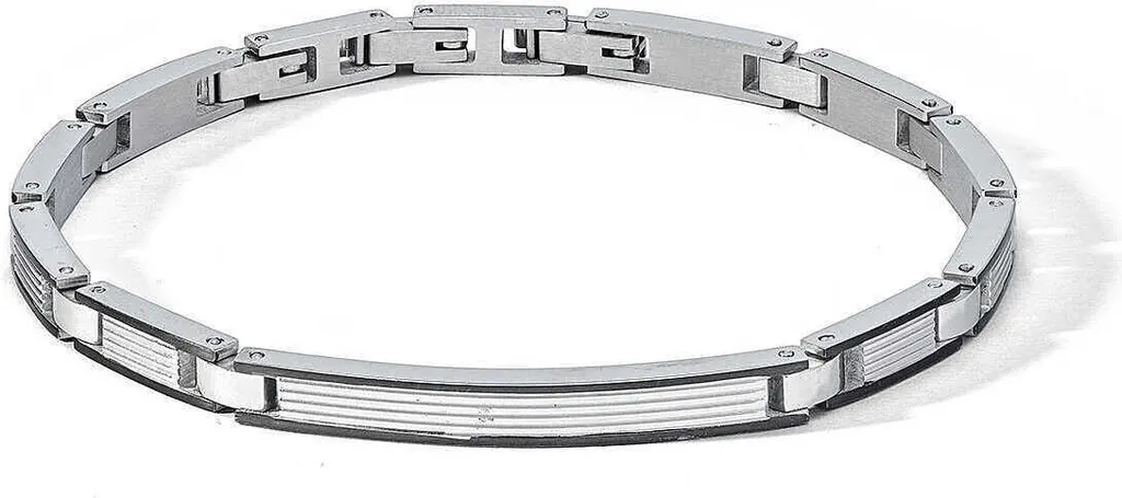 Bracciale Comete Texture Uomo in Argento: Eleganza Italiana e Design Moderno