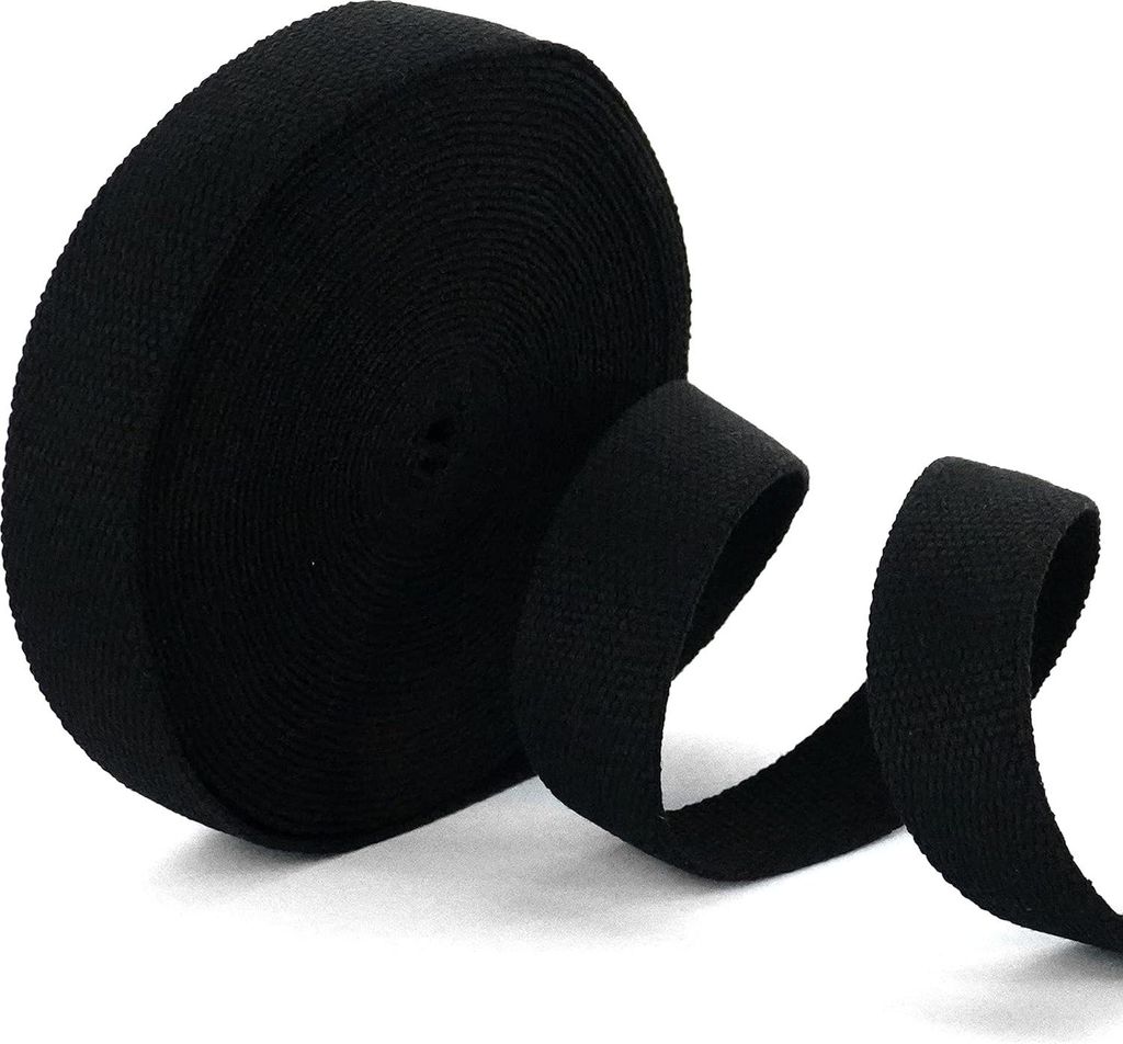 10m Rolle von 40mm schwarzem Baumwoll-Singelband - Trimit