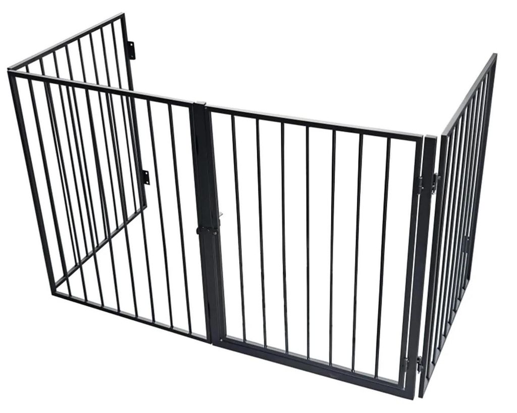 Hundegitter - Absperrgitter für Hunde - 4 Paneele - 75 cm - Schwarz