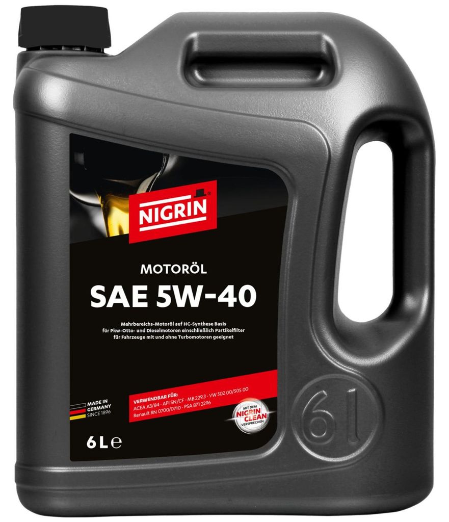 NIGRIN Motoröl SAE 5W-40 HC-Synthese-Basis für Pkw-Otto- Produktbild 