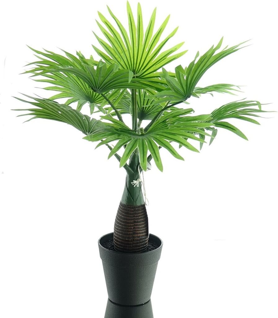 GASPER Washingtonia - Minifächerpalme im Kunststofftopf 38 cm - Kunstpflanzen