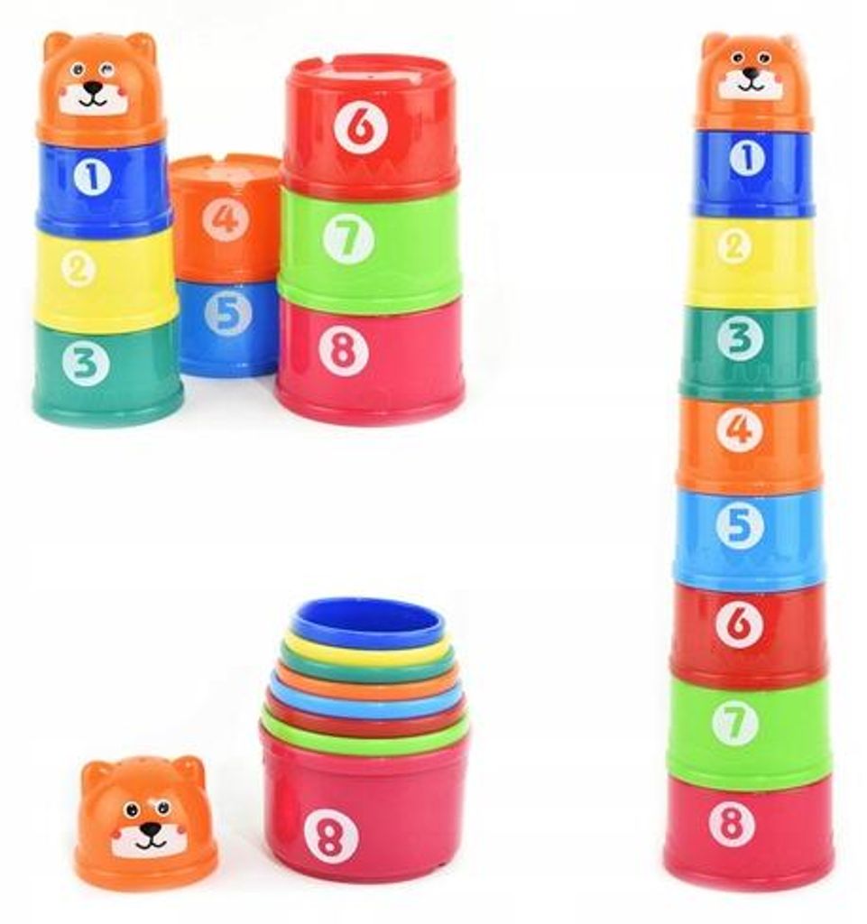 2-in-1-Lernbausteine und Pyramiden-Badebecher Produktbild 
