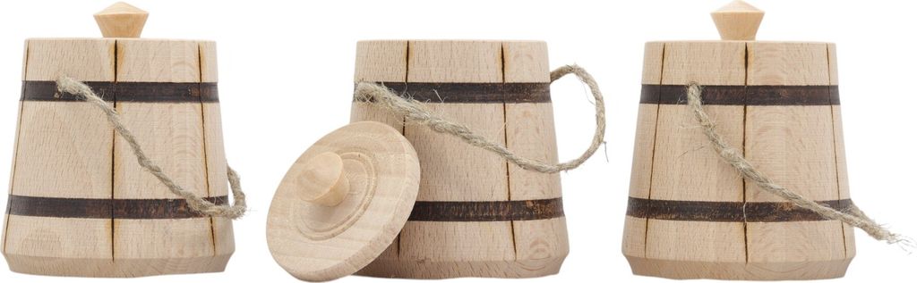 Gewürzbehälter aus Buchenholz für Pfeffer und Salz, Produktbild 