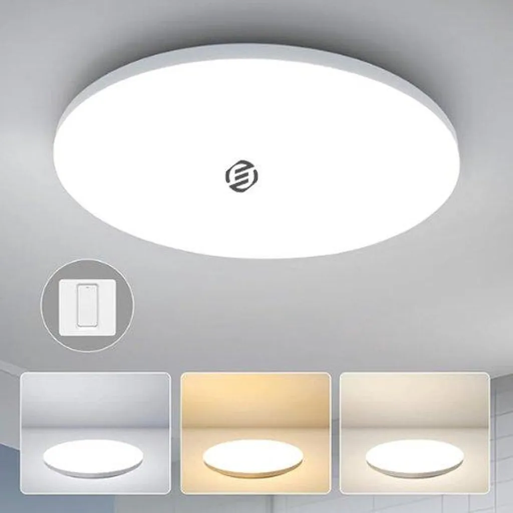 Plafonnier Salle de Bain LED Haut de Gamme IP44 Design Moderne Chrome