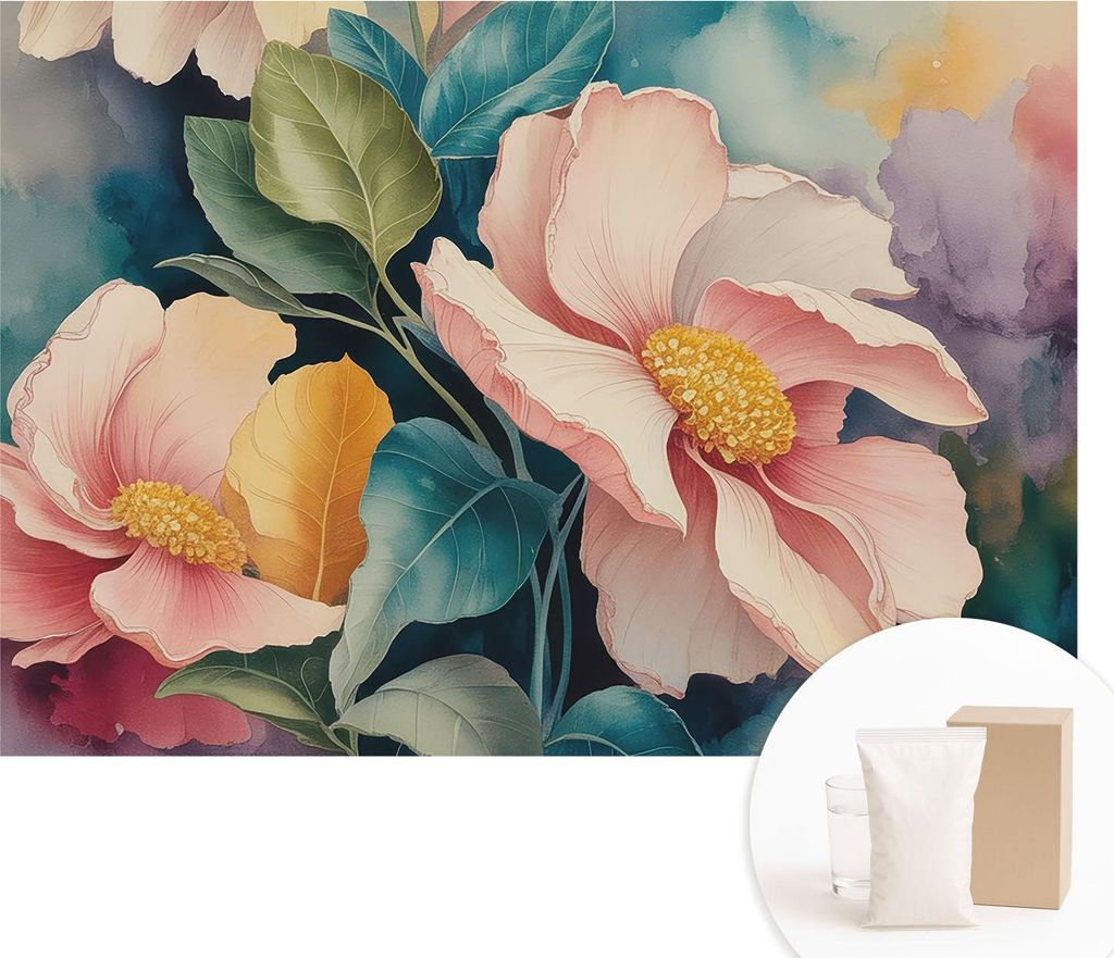 Fototapete - Wandbilder für Wohnzimmer - 208x146 cm - Dekorative Wandfolie - Modernes Design für Wanddekoration - Tapeten für Innenräume - Flor...