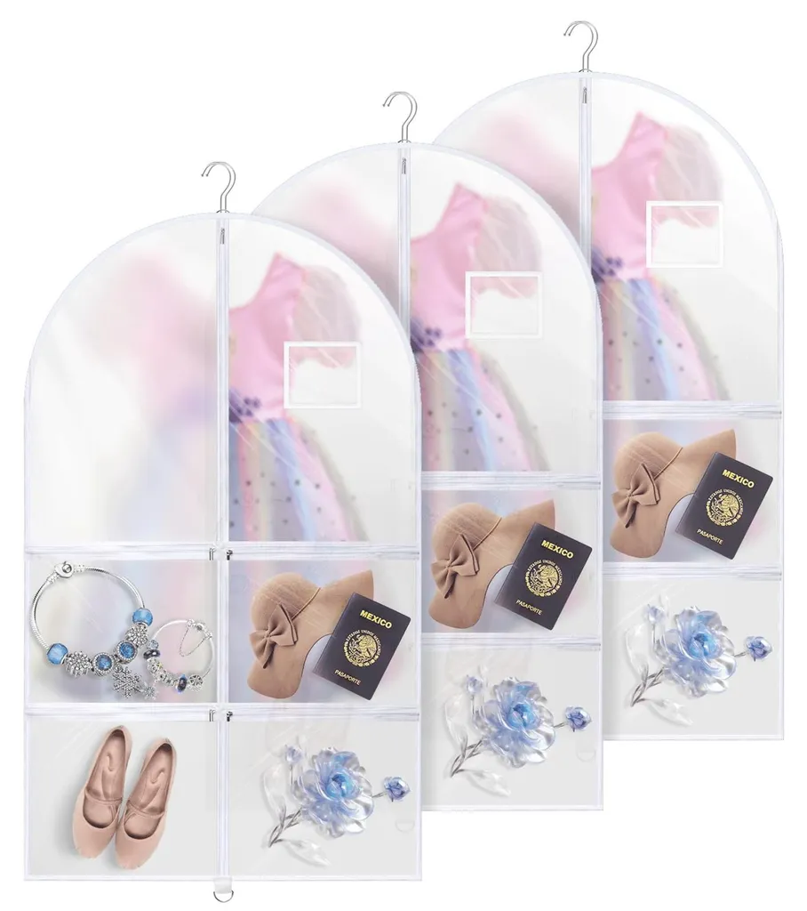 Housse de transport pour costumes et robes de danse - Pack de 3 sacs