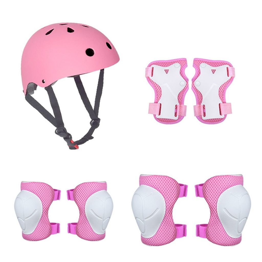 7pcs Erwachsenen Protektorenset Helm Inlineskating Schutzausrüstung Sport L DE 