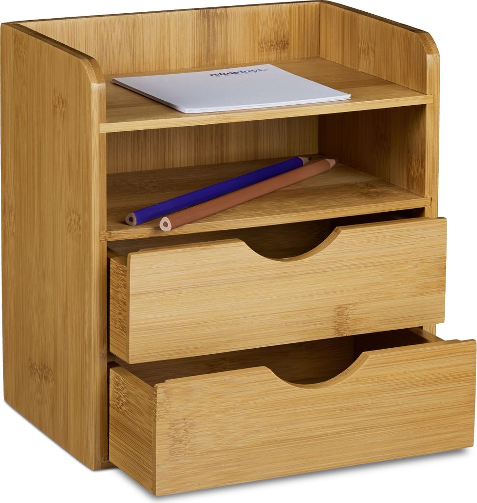 relaxdays 10020323_0 relaxdays Schreibtisch-Organizer braun Zdjęcie produktu 