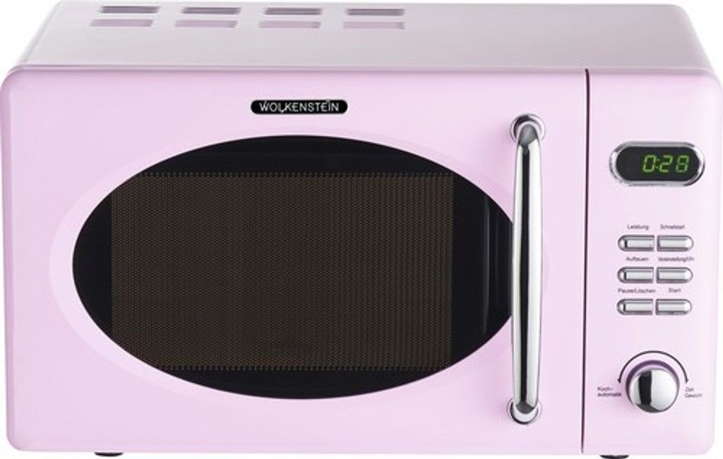 Wolkenstein Mikrowelle WMW720 SP - pink, Retro-Design, 700Watt, 20l, nostalgie
