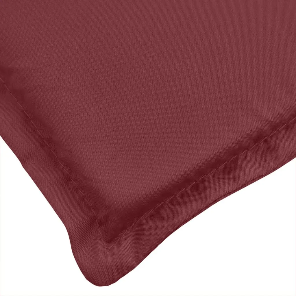 Cuscini per Panca 200cm Rosso Vino Melange | Set 2 Morbidi e Resistenti - 9