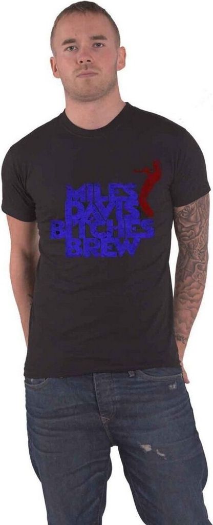 Miles Davis - "Bitches Brew" T-Shirt für Herren/Damen Uni RO4426 (M) (Schwarz)