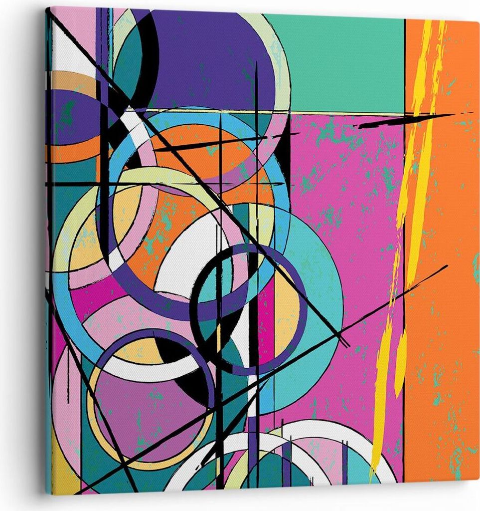 Bild auf Leinwand - Leinwandbild - Abstraktion modern - 30x30cm - Wand Bild - Wanddeko - Wandbilder - Leinwanddruck - Bilder - Kunstdruck - Wanddek...