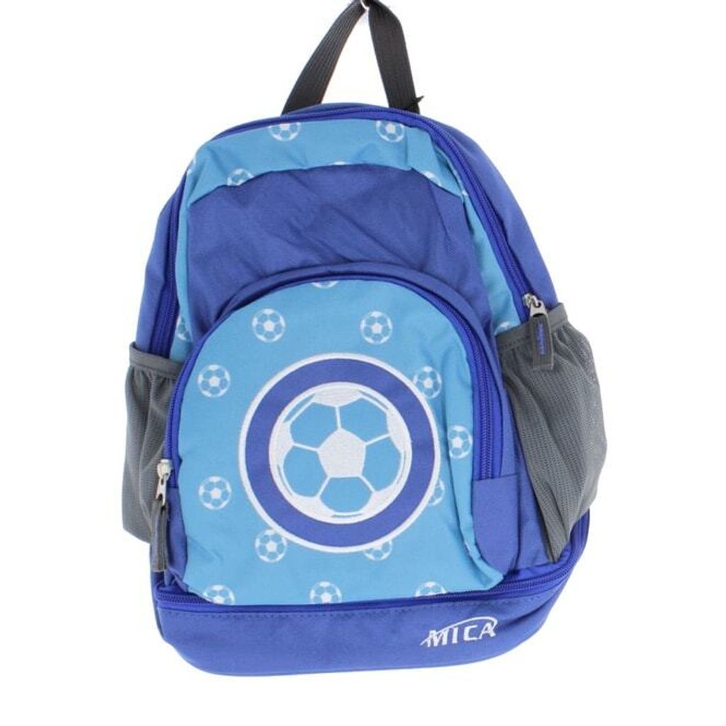 Kinderrucksack Fußball - aus Textil - ca. 25 x 31 x 12/18 cm