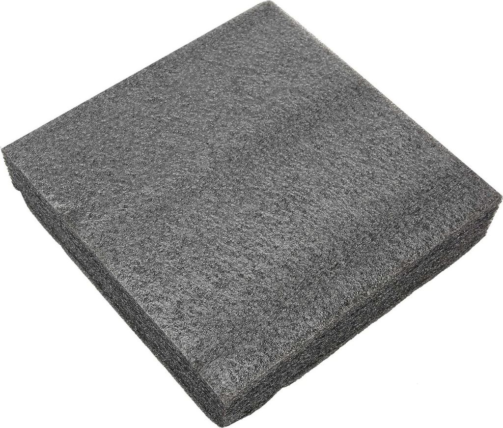 Nadelfilz-Schaumstoff-Pad, schwarz, doppelseitig, quadratische Schwammmatte, Filzbasis für manuelles Basteln (200 x 197 x 53 mm)