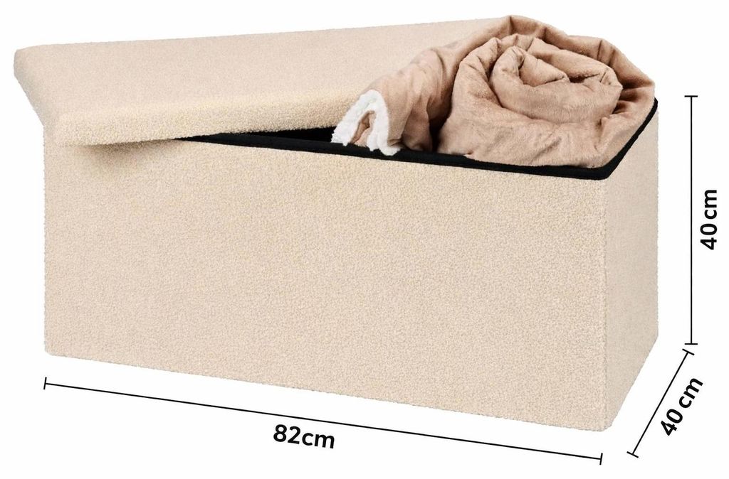 Livarno home Sitztruhe mit Stauraum faltbar 82x40x40 cm Produktbild 