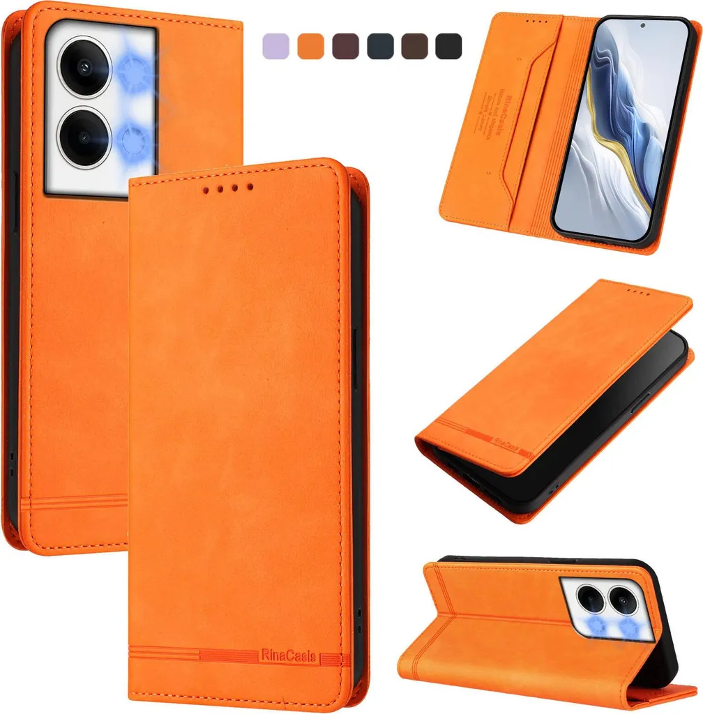 Recensione Cover Oppo Reno9 / Reno9 Pro 5G - Wallet Flip Orange - 2