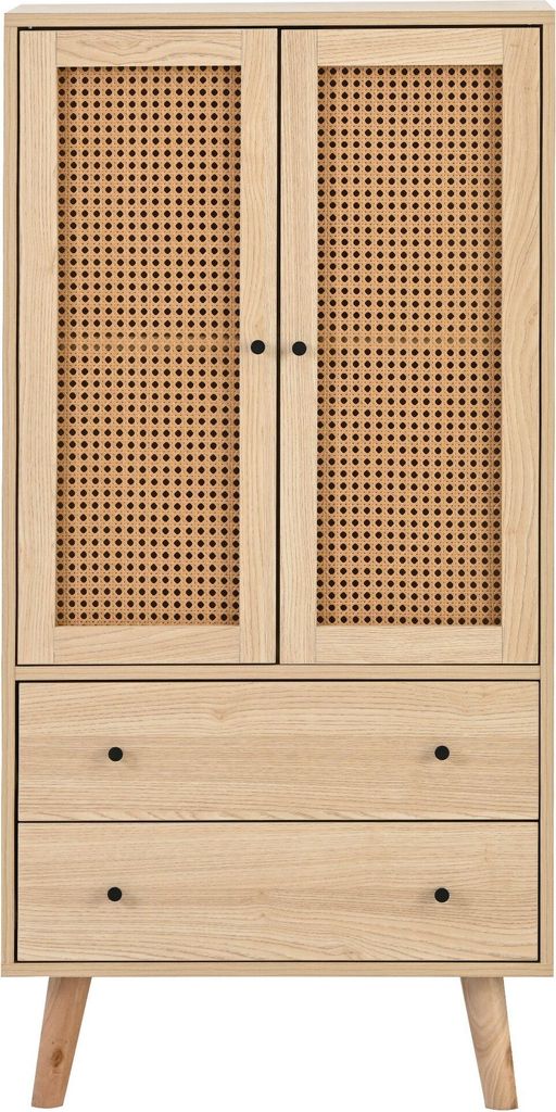 Wohnzimmer Sideboard Kommode Stehschrank Aufbewahrung Sideboard TV-Tisch mit Türen und Schubladen Sideboard mit großem Stauraum Breite 60 cm Eiche