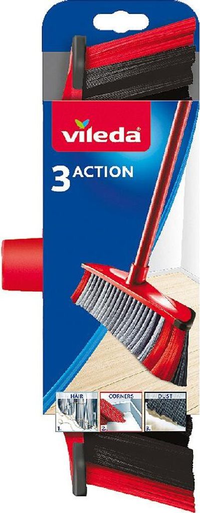 Vileda balai d'intérieur 3 actions, rouge Image du produit 
