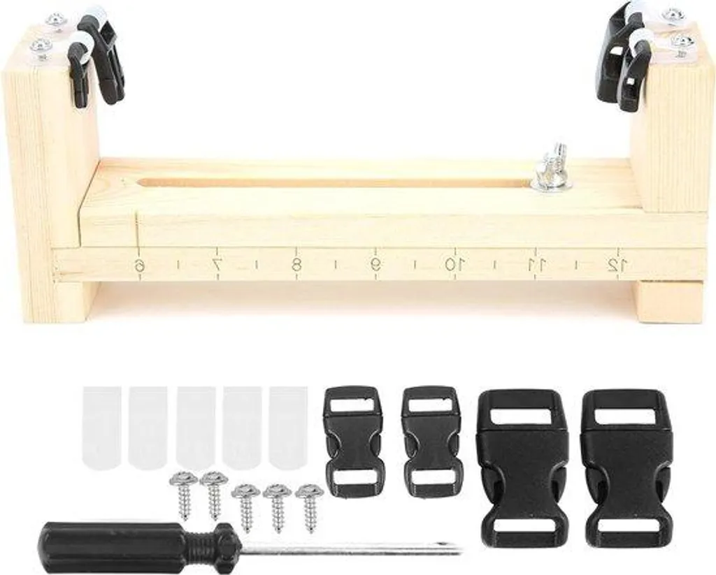 Bracelet d'outils robuste avec cadre en bois massif 8 x 3 x 2 pouces