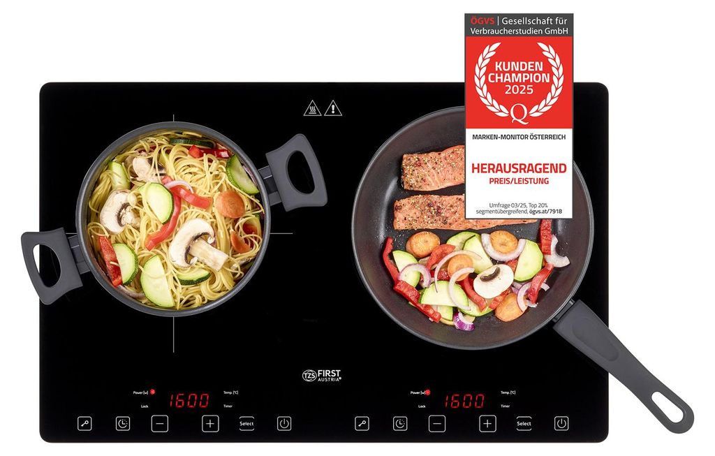 TZS First Austria - Induktionskochplatte 3400W doppelt - 10 Produktbild 
