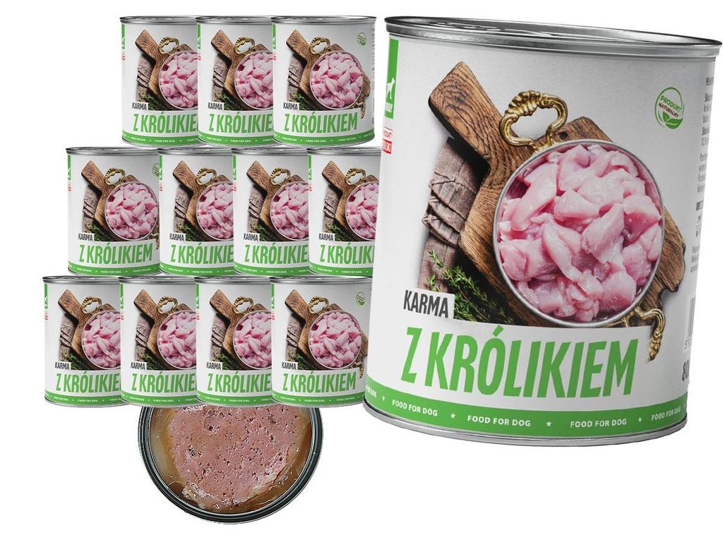 TufTuf | Hundefutter Kaninchen - Nassfutter Set 12x800g Produktbild 