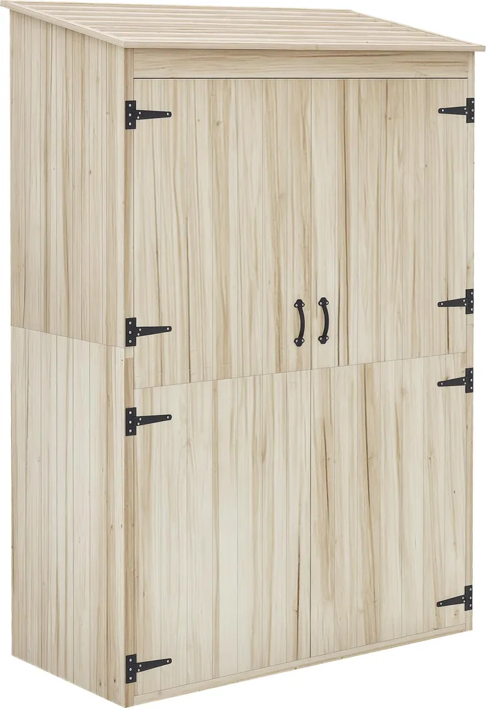 Armoire de Jardin Anti-Humidité en Bois pour Ranger vos Outils au Sec