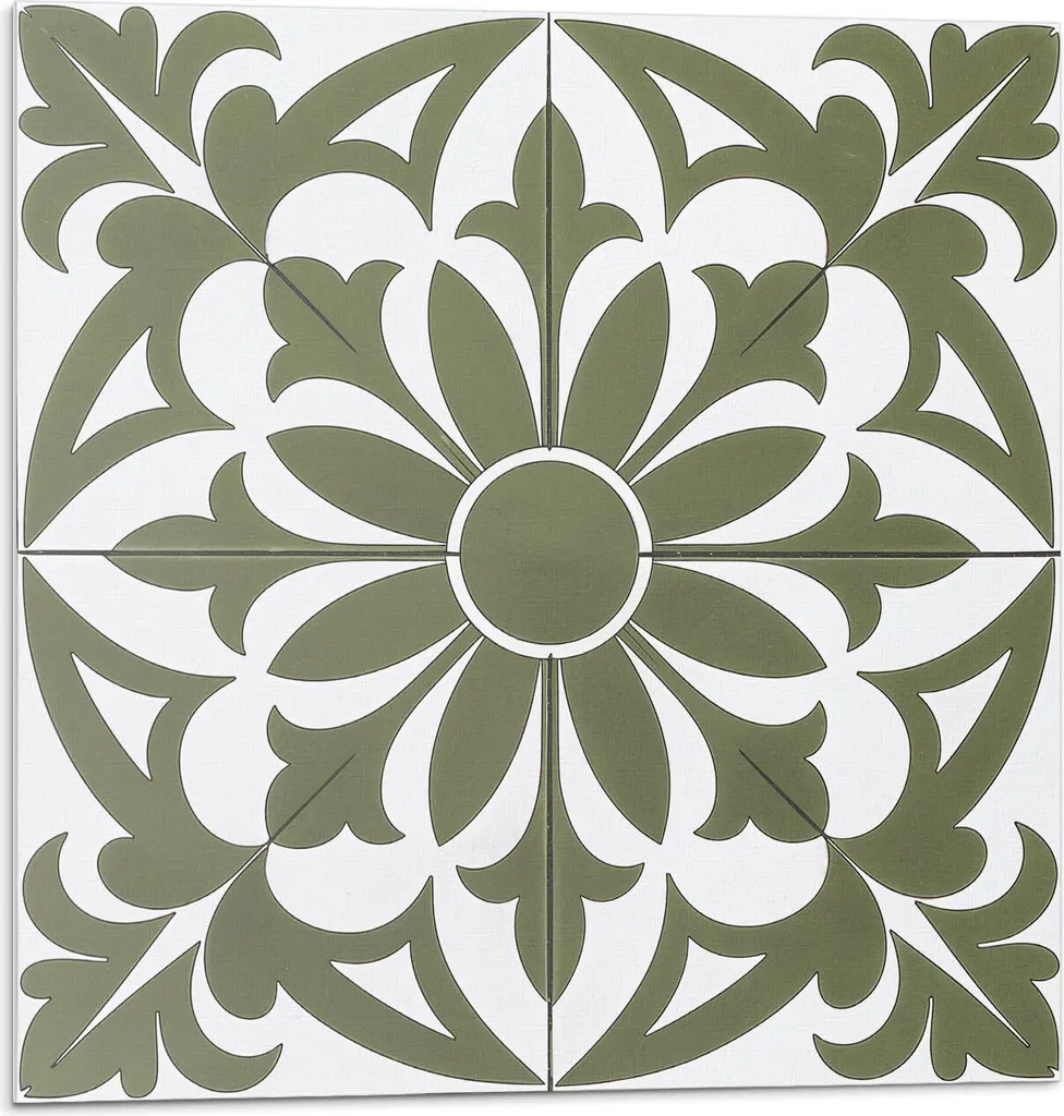 Motivo floreale con foglie - Piastrelle autoadesive - Piastrelle in PVC - Piastrelle in vinile - Piastrelle autoadesive 3D - Adesivi per piastrelle - Piastrelle per cucina e bagno - 9 pezzi30 x 30 cm