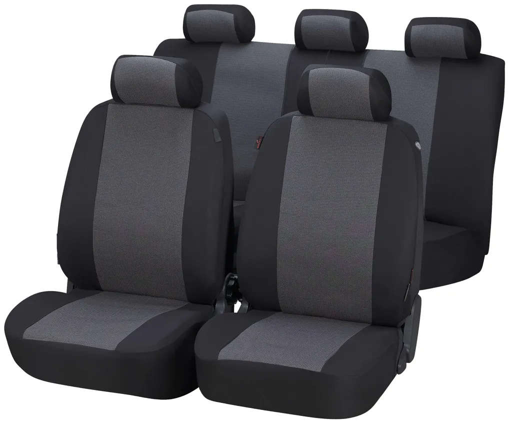 Walser Pineto 12435: Set Completo Coprisedili Auto Universali Grigio-Nero