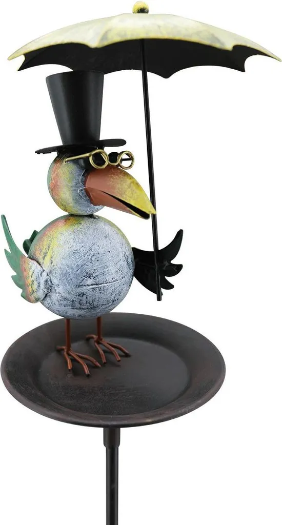 Mangeoire oiseaux anti-pluie et stable 137 cm - Figurine pour jardin