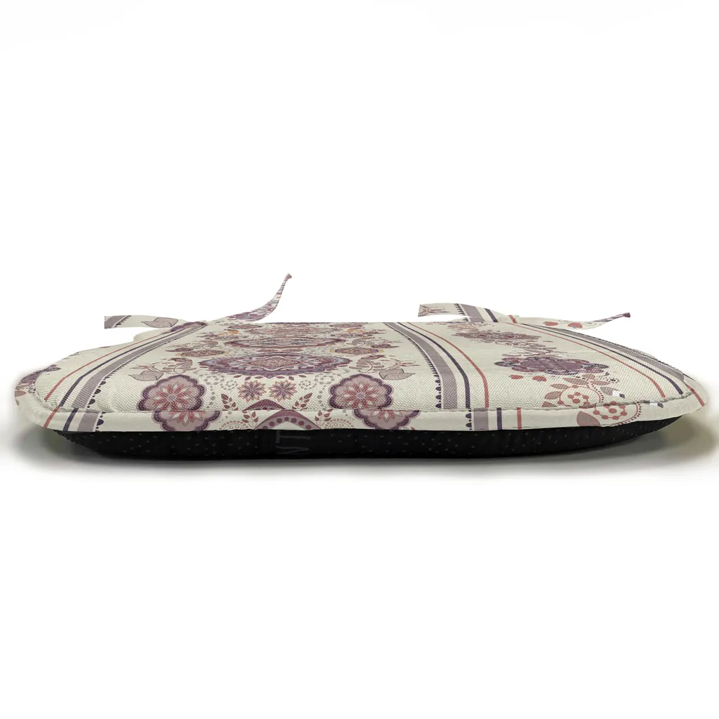 Coussin de siège imperméable avec sangles 40x40cm lot de 12 fleuri