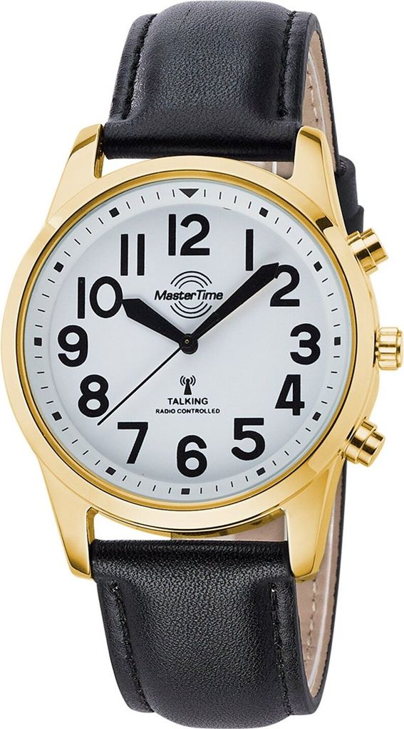 Master Time MTGA-10940-12L Herrenuhr Sprechende Funkuhr 43mm
