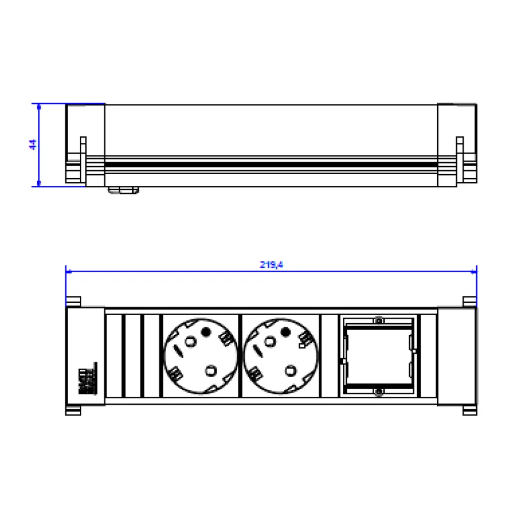 Aménagement de Bureau avec le Module de Prises Bachmann Power Frame - 2