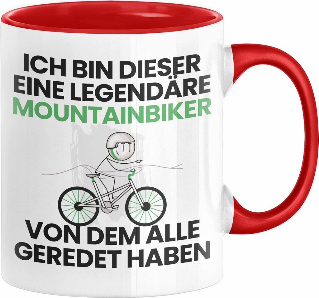 Mountainbiker Geschenk Tasse Lustige Geschenkidee Geburtstag für Mountainbiker Ich Bin Dieser Legendäre Mountainbiker Von Dem Alle Geredet Haben ...