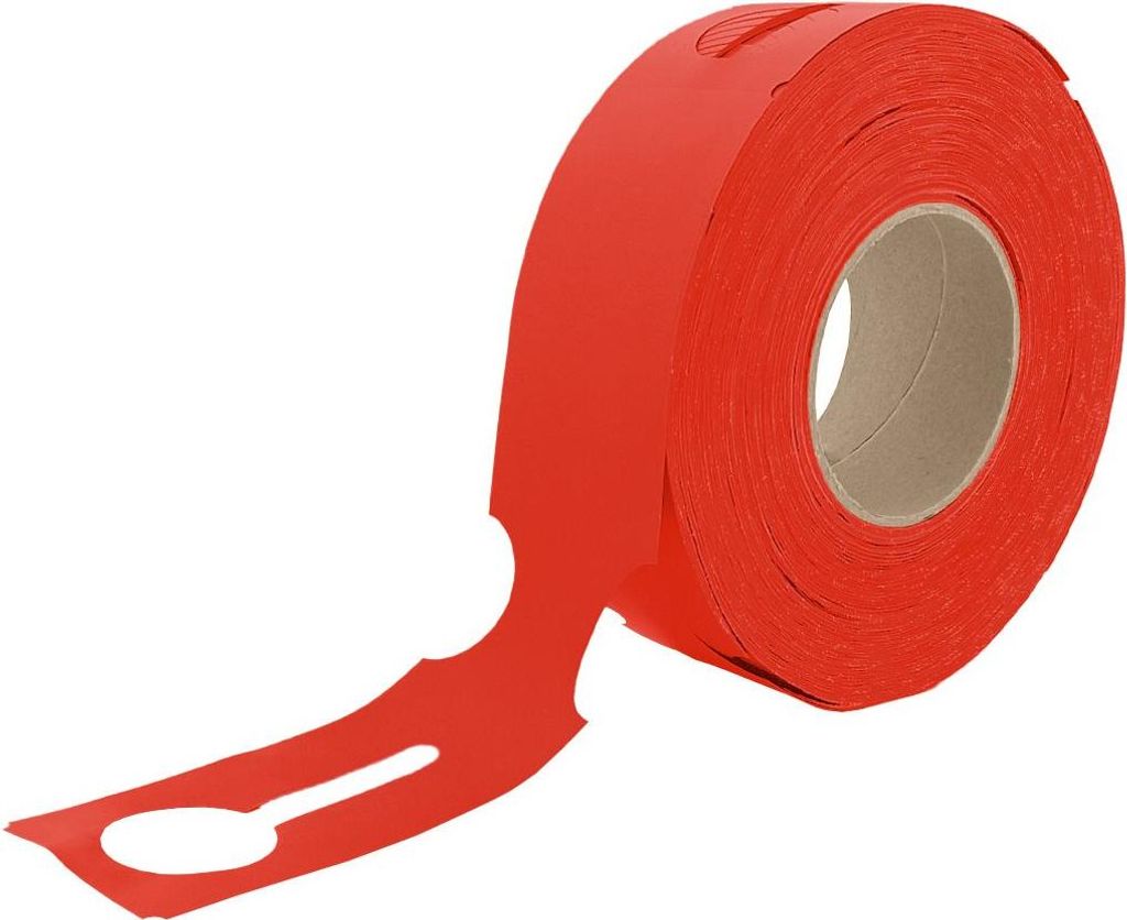 CombiCraft Große Schlaufenetiketten 273x59mm - Rot - 500 Stück pro Rolle