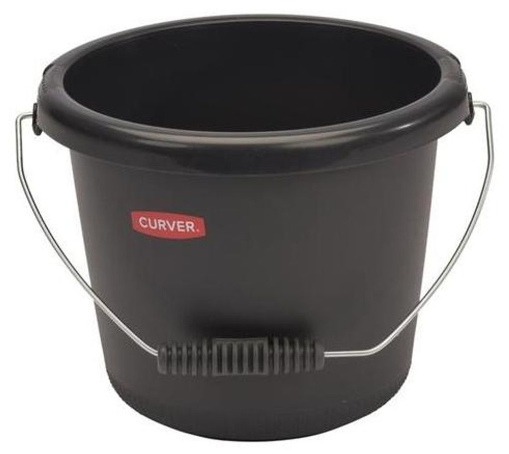 Curver Haushalts-Eimer - 5L Anthrazit mit Stahlgriff und Produktbild 