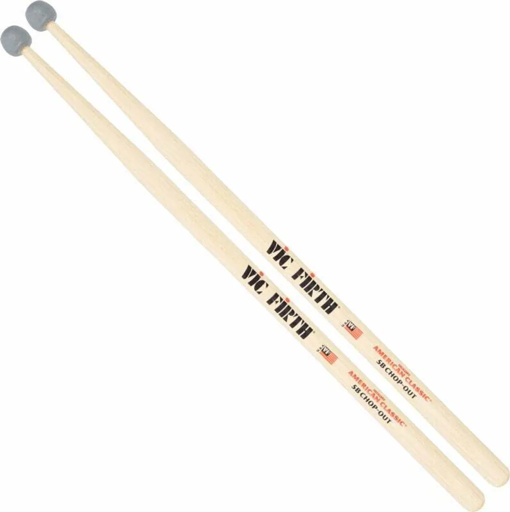 Baguettes Vic Firth 5BCO Chop-Out 5B avec embouts en caoutchouc souple