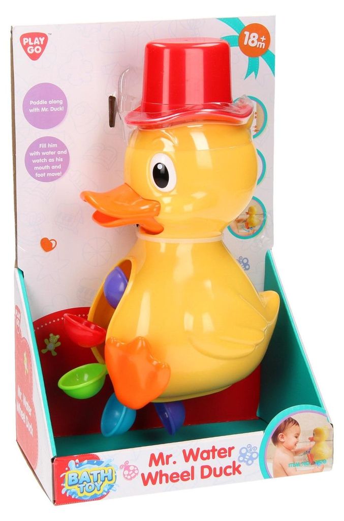 Play Wasserrad Ente Badespielzeug bunt Kunststoff Wasser Spaß