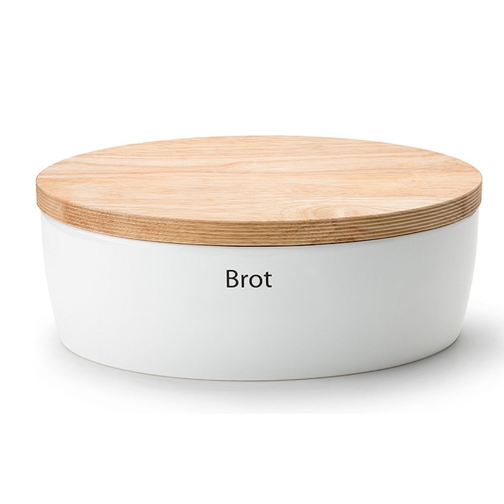 Continenta Brottopf Oval Brotkasten aus weißem Keramik mit Produktbild 1