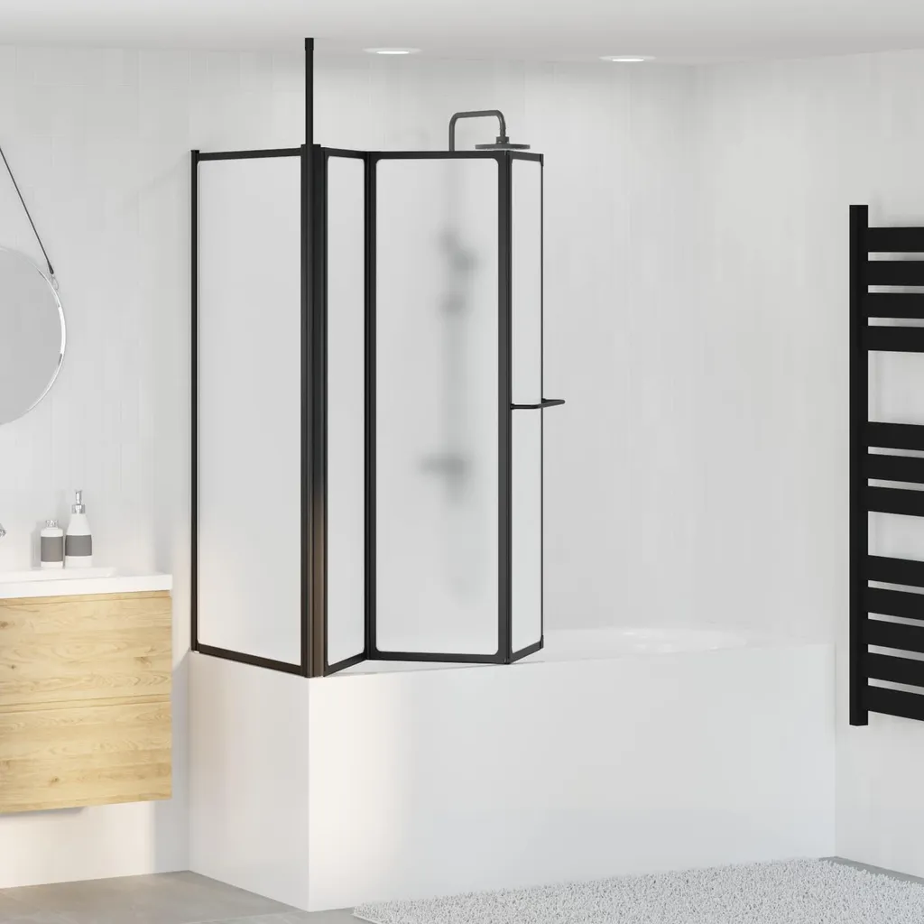 Paroi de douche en aluminium blanc 120 cm - Design épuré et durable