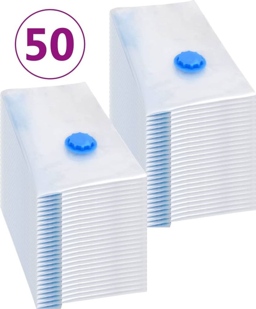 vidaXL Sacs sous vide Sacs de rangement 60x40 cm 50 pcs. Image du produit 